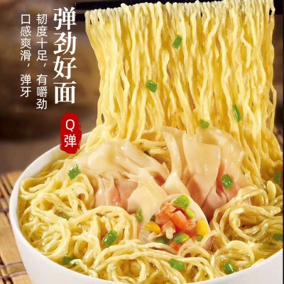 港式竹升面鸡蛋云吞面早餐速冻面条非油炸广式早茶冷面半成品批发