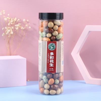 森林大叔酥脆可口多彩鱼皮花生豆原味海苔味鱼皮豆日本豆280g罐装