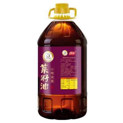 仙餐天府小榨浓香菜籽油5L 非转基因食用油农家自榨四川纯 菜籽油图5