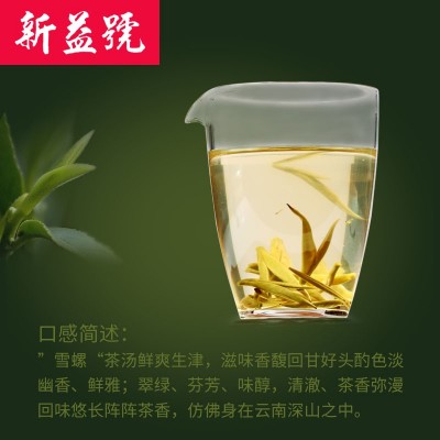 碧螺春2023新茶春茶新益号雪螺嫩芽单芽云南品质绿茶500g散装图3