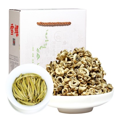 碧螺春2023新茶春茶新益号雪螺嫩芽单芽云南品质绿茶500g散装图5