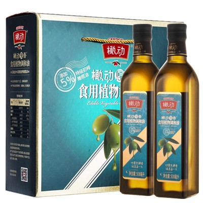橄动橄榄油食用油礼盒装500ml*2葵花籽油调和油 中秋送礼礼品代发图5