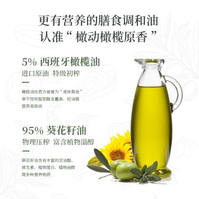橄动橄榄油调和油600ml 乌克兰进口葵花籽油植物食用油厂家批发图2