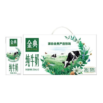 10月新货yili金典纯牛奶12盒整箱优惠儿童学生宿舍办公室营养早餐图4