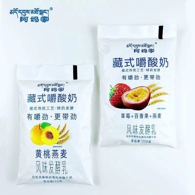 阿妈家藏式嚼酸奶发酵乳黄桃燕麦草莓百香果味酸牛奶儿童营养早餐图4