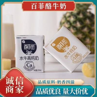 百菲酪纯奶整箱200ml*12盒新鲜儿童学生早餐营养水牛纯奶纯牛奶