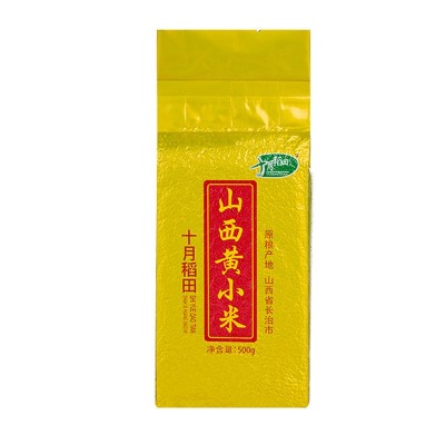 十月稻田山西黄小米500g/袋山西 特产杂粮米脂小黄米熬粥月子养胃图5