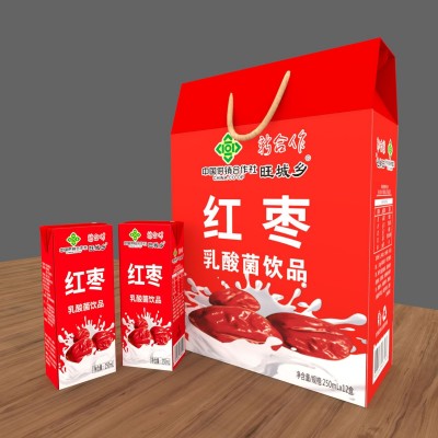 旺城乡红枣乳酸菌饮品 250ml*12盒装/儿童学生风味乳酸菌特价整箱图5