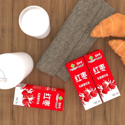 旺城乡红枣乳酸菌饮品 250ml*12盒装/儿童学生风味乳酸菌特价整箱图2