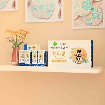 坝上42°纯牛奶250*12盒装/学生成人老人营养早餐奶整箱批发图3