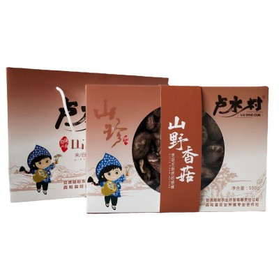 卢水村干香菇精选农家香菇菌菇做菌汤甘肃特产500g*1礼盒装图4