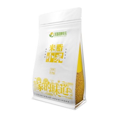 陕北米脂油小米500g自立袋装五谷杂粮油小米早餐米粥米油醇厚图5