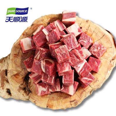 天顺源牛腩粒1kg清真冷冻牛肉粒生牛肉图2