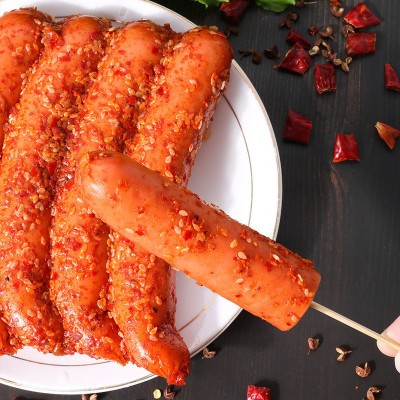 香辣烤肠批发网红纯脆皮肠肉肠火腿肠泡面食材开袋即食小零食商用图2