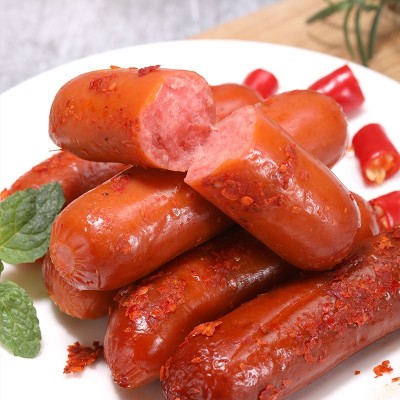 香肠品牌代工贴牌定制香脆肠玉米肠脆皮肠香辣肠即食热狗烤肠批发图2