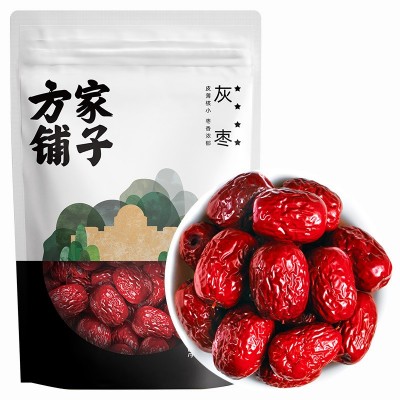 方家铺子厂家四星灰枣500g袋装大红枣休闲零食可一件代发批发图4