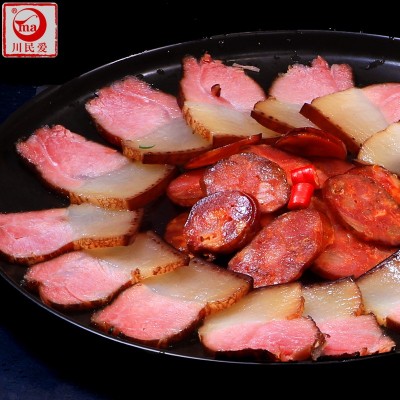 四川农家圆尾腊肉 柏树丫烟熏鲜肉腌制土猪肉川民爱食品餐厅批发图3