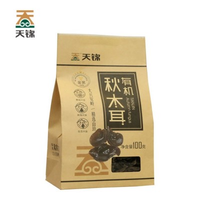 天锦东北特产有机牛皮纸袋秋木耳100g 东北秋木耳厂家批发图4