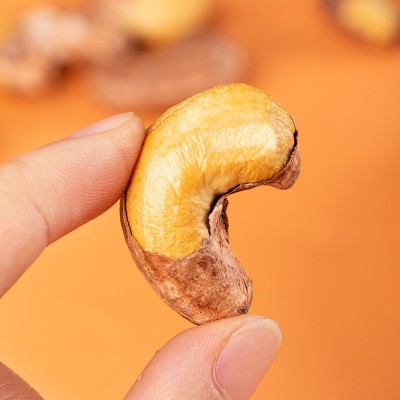 2023年新带皮腰果仁500g大颗粒越南盐焗特紫衣级坚果孕妇零食批发图3