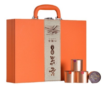 望江南 武夷岩茶大红袍红茶铝罐装皮盒礼品茶茶 爆款直播 代发批发图4