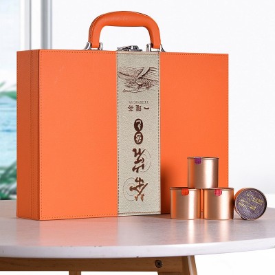 望江南 武夷岩茶大红袍红茶铝罐装皮盒礼品茶茶 爆款直播 代发批发图5
