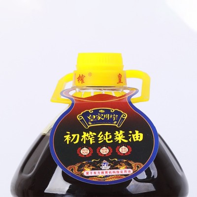 四川小榨菜籽油厂家直供物理压榨純香菜籽油4L植物食用油批发图4