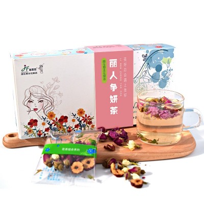 喜雷登景区同款花茶三角茶包批发 养生茉莉花玫瑰花茶组合礼盒装图2