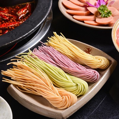【加工定制】南泥湾四色面120g 火锅串串麻辣烫专用火锅面条批发图2