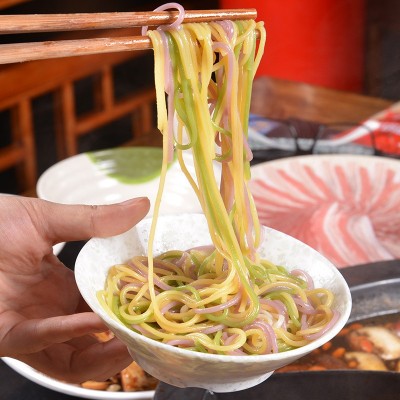 【加工定制】南泥湾四色面120g 火锅串串麻辣烫专用火锅面条批发图4