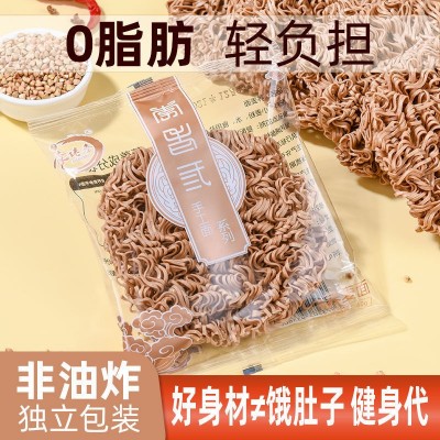 李佬叁0脂荞麦面非油炸方便面饼荞麦粗粮面条葱油拌面火锅面批发图2