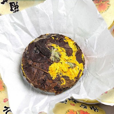 新品菊花白茶小茶饼福鼎白茶贡眉金丝皇菊花茶老白茶一斤批发散装图2
