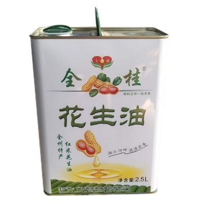 食用花生油批 发2.5L精炼浓香红皮纯花生油 产地直供图3
