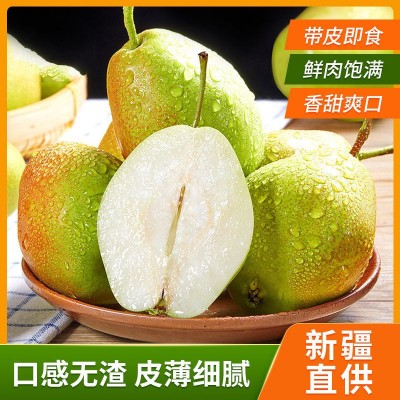 特产新疆库尔勒香梨产地包邮孕妇薄皮当季新鲜青皮整箱清香果图3