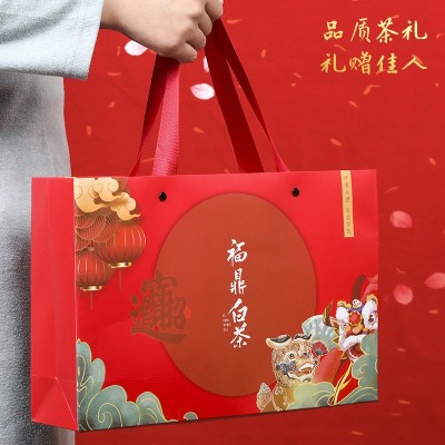 老寿眉 陈年货小方片紧压茶叶送礼铁盒装 企业团购礼图1