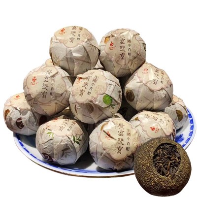现货厂家供应双宝生晒小青柑 新会普洱茶500克袋装茶叶可代发图5