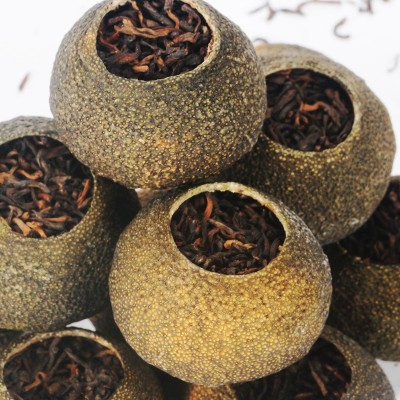 【新会小青柑茶厂家】云南普洱茶熟茶天马小青柑茶送礼晒香小青柑图3