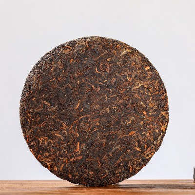 云南普洱熟茶饼圣茶进藏357g茶叶 茶饼茶树王茶厂批发 普洱茶图2