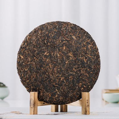 云南普洱茶批发 普洱熟茶饼 357g丁家寨熟茶批发 茶树王茶厂图2