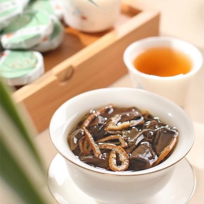 福鼎老白茶陈皮白茶小茶饼与陈皮丝松压小饼越陈越香500克可加印图5