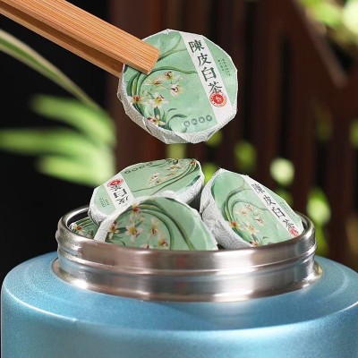 福鼎老白茶陈皮白茶小茶饼与陈皮丝松压小饼越陈越香500克可加印图3
