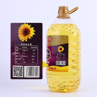 鸿金龙 葵花籽食用植物调和油5L/桶 商超货源食用油粮油工厂批发图4