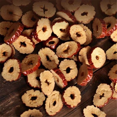 厂家直供新疆灰枣圈20斤一箱香酥脆枣干休闲零食红枣片红枣圈