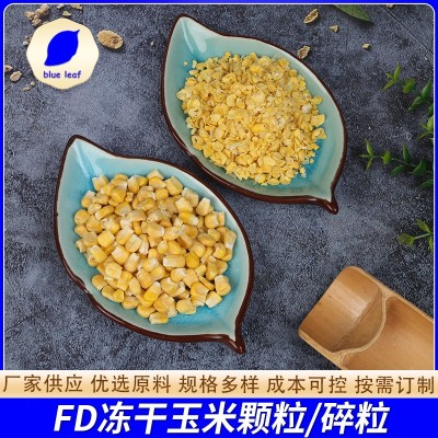 厂家供应脱水甜玉米粒FD冻干玉米碎玉米汁方便食品配料冻干玉米粒