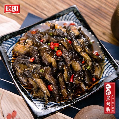 长明厂家批发自贡盐帮菜精品麻辣鸡脚去骨凤爪酒店私房菜250g*40图3