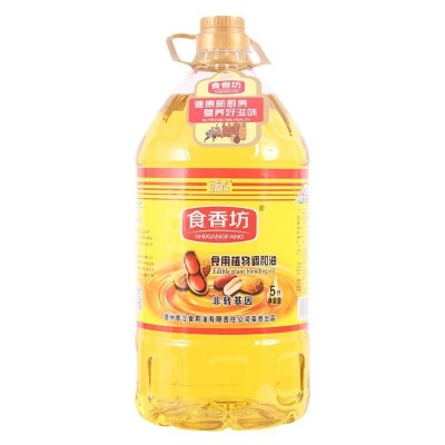 食香坊花生油厂家 浓香家用食用油 非转基因植物调和油 5升花生油图5