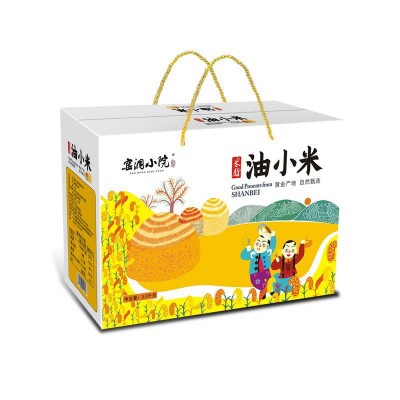 陕北米脂黄小米礼盒6斤 五谷杂粮小黄米 农家杂粮宝宝米 月子米图2