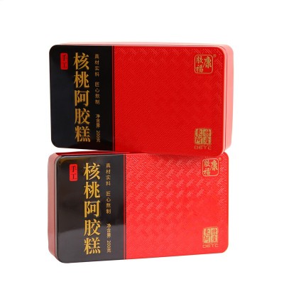 吉祥阿胶糕厂家直发驴皮阿胶片女士型阿胶固元糕铁盒装200克图2