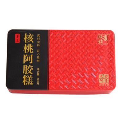 吉祥阿胶糕厂家直发驴皮阿胶片女士型阿胶固元糕铁盒装200克图5
