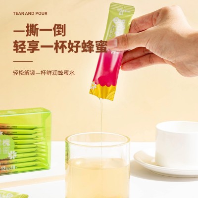 蜂蜜源头工厂纯正天然袋装蜂蜜盒装便携蜂蜜批发蜂蜜条状12g*10袋图4