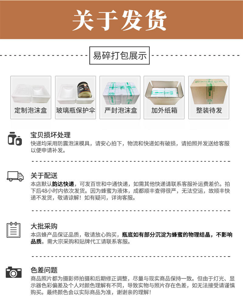 关于发货